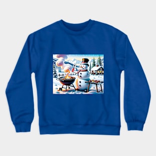 Frosty BBQing Crewneck Sweatshirt